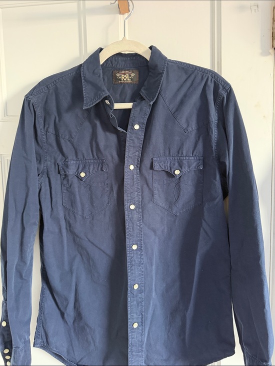 Ralph Lauren Double RL Other - Ralph Lauren Double RL Navy Snap-Front Western Shirt